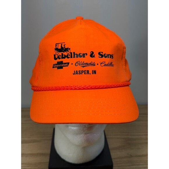 Vintage‎ Chevrolet Uebelhoer & Sons Jasper Indiana Dealership Snapback Hat Cap - Picture 1 of 8